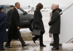 Obamas head to Nelson Mandela memorial in South Africa